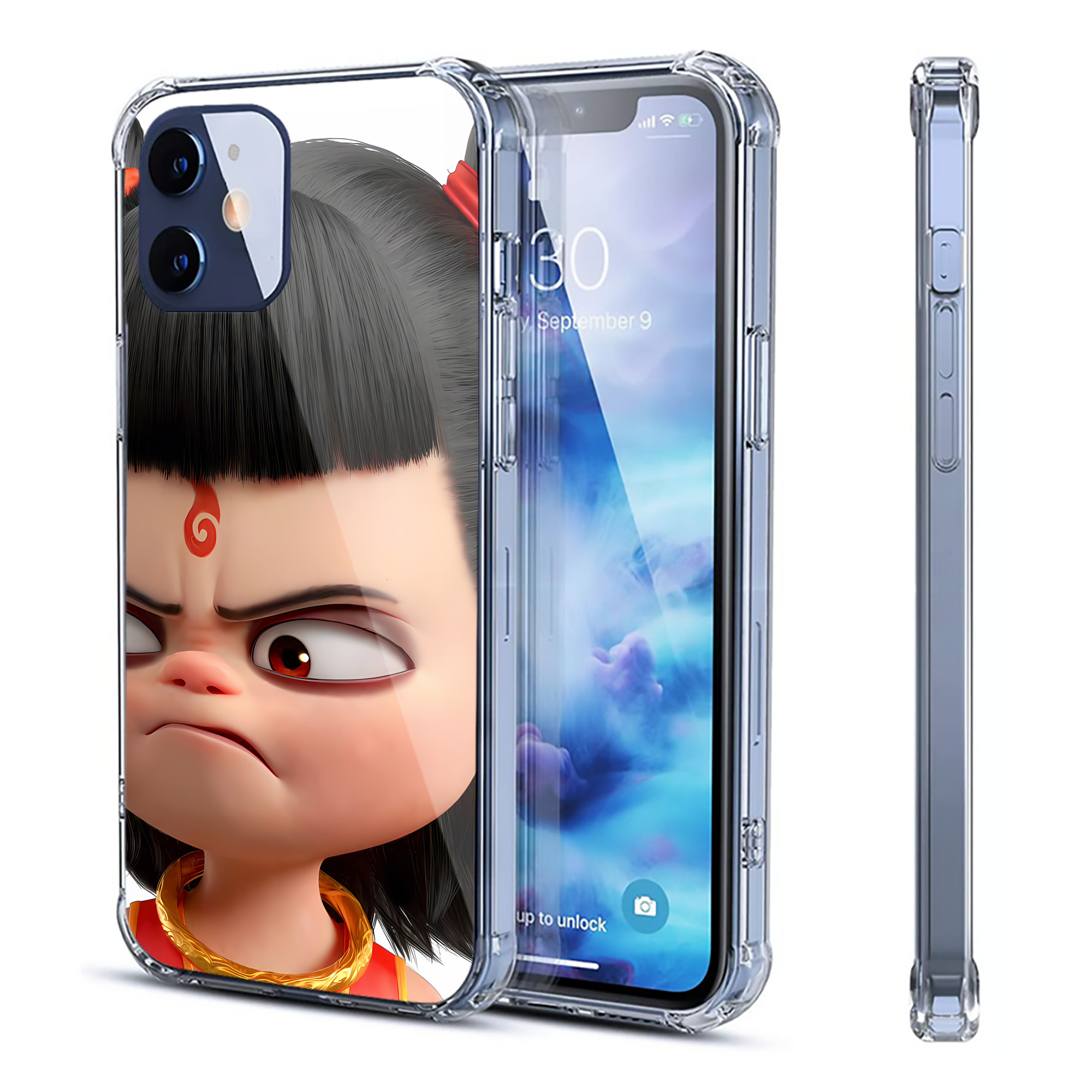 （画像用） Ne Zha 2 ナタ 魔童の大暴れ 【iPhone 12シリーズ対応】透明スマホケース（クリアソフトケース）